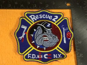 F1-60 NEW YORK FIRE DEPARTMENT PATCH - RESCUE 2 - BULLDOG - Bild 1 von 2