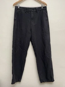 Gap Herren 32x30 schwarz 90’s lose Leinen Baumwollmischung Hose Pant verwaschen Baggy - Bild 1 von 8