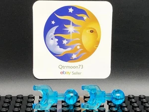 LEGO Brand Hero Factory Arm/Leg ball joint on axle short 90611 Trans Lt Blue x2 - Picture 1 of 3