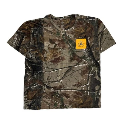 Yellow Triangle Logo Active Spirit T-Shirt - Large Camo Cotton - Image 1 of 4