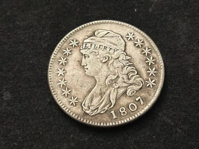 1807 Capped Bust Half Dollar .. Old US Silver Coin - Image 1 of 2