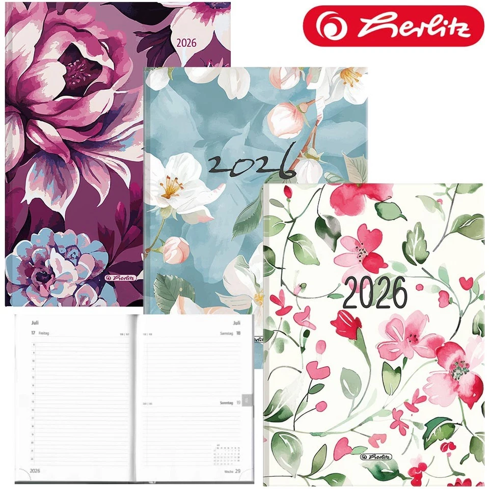 Herlitz Buchkalender A5 Rainbow 2026 Cheftimer Terminplaner Tageskalender Timer - Bild 1 von 1