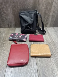 Women's Mini Wallet Billfold Coin Purse Small  Lot of 5 Mixed Sizes Colors VG - Picture 1 of 8