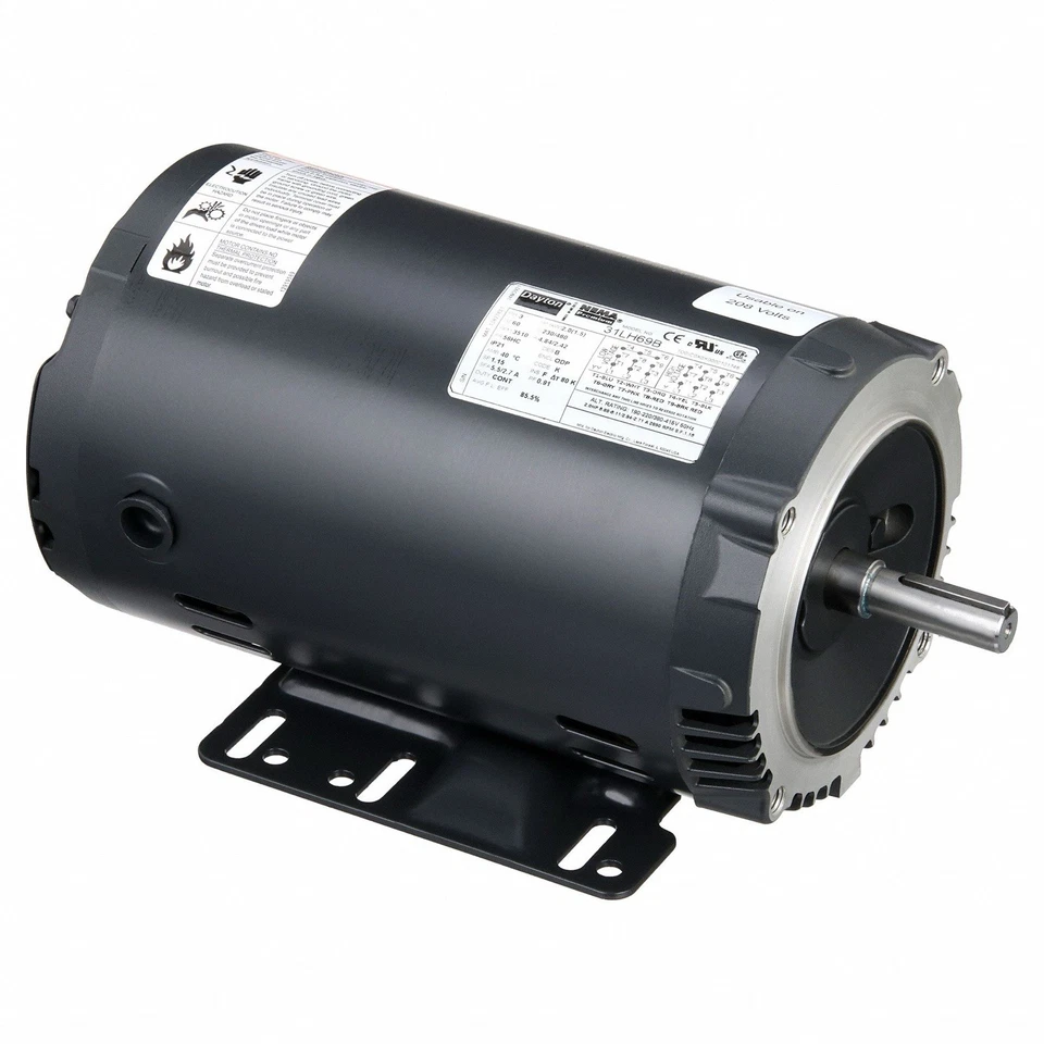 Motor trifásico de uso geral Dayton 48Zk03, 1 HP, quadro 56Hc, 230/460V AC - Imagem 1 de 2