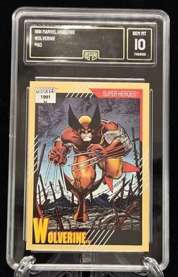 1991 MARVEL UNIVERSE #50 WOLVERINE GMA GEM **MINT 10** - Image 1 of 2