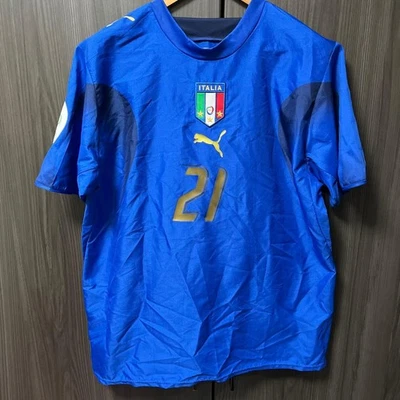 Camiseta PUMA Italia Selección Nacional XL Pirlo 21 2006 Copa Mundial Azul - Imagen 1 de 4