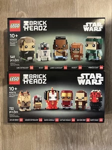Lego Star Wars Brickheadz - 40623 and 40676 - ROTJ and TPM - NEW and SEALED - Picture 1 of 2