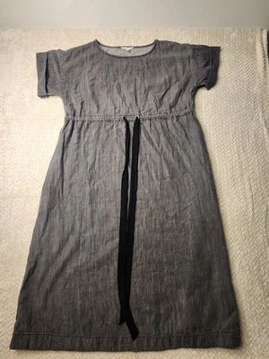 Vestido Eileen Fisher Cambray Cordón S/P Algodón Orgánico Tencel Denim Look Foto 1 de 3