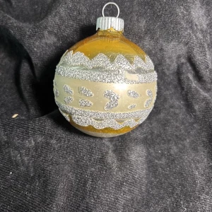 Adorno de Navidad Brite Brillante Vintage Rayas Mica EE. UU. - Imagen 1 de 5