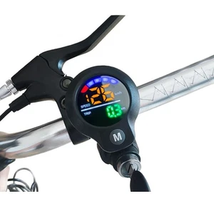 LCD Speed Display Unit with 170cm Cable for EBike and Scooter 36V 48V 60V - Picture 1 of 6