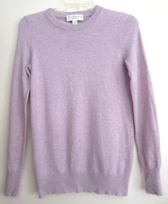 Suéter para mujer blanco + Warren 100 % cachemir lila cuello redondo XS Foto 1 de 4