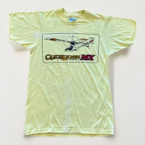 Camisa De Colección Eipper Quicksilver MX Para Hombres S Amarillo Avión Años 80 Piloto de Avión - Imagen 1 de 7