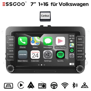 Für VW T5 Multivan Transporter golf plus Autoradio 7'' Carplay Navigationsgerät - Bild 1 von 15