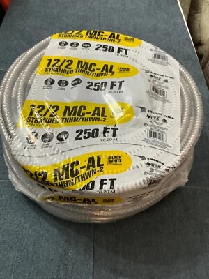  12/2 x 250 ft. Stranded Copper CU MC (Metal Clad) Armorlite Cable New! - Image 1 of 4