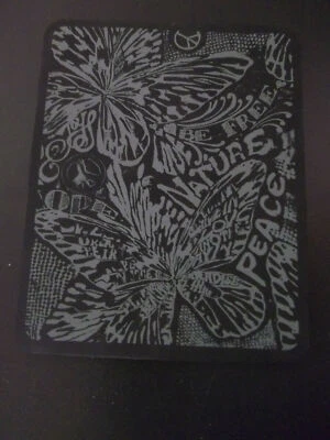 Lucky Brand Black Silicone iPad Cover - Open Front Butterfly Pattern - Image 1 of 2