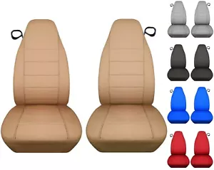 Se adapta al conjunto de fundas de asiento delantero Ford Mustang 1994-2004 negro/bronceado/plata/carbón - Imagen 1 de 7
