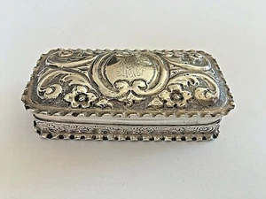 ANTIQUE 1899 YEAR CHESTER STERLING SILVER PILL BOX & MATCHES & TOBACCO CASE - Picture 1 of 9