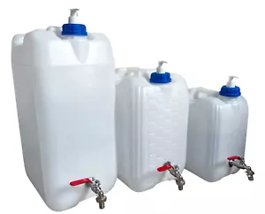 Depósito de agua + dispensador de jabón 1/2" grifo recipiente de agua potable recipiente 10/20/30L - Imagen 1 de 4