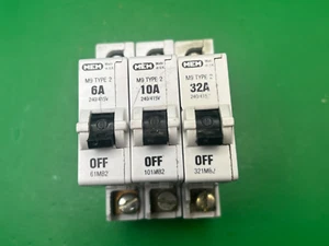 MEM Type 2 MCB 6A 61MB2 10A 101MB2 32A 321MB2 - Picture 1 of 7