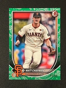 Matt Chapman 2025 Bowman Retail Green Pattern Parallel /99 Giants - Picture 1 of 2
