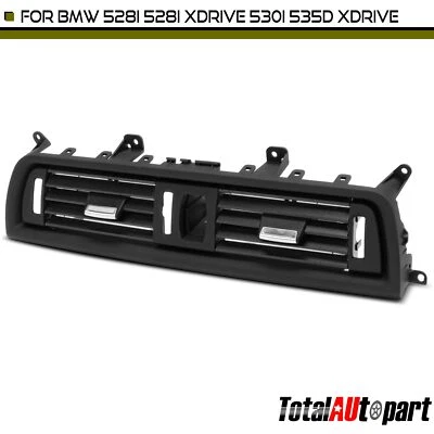 Dash AC Heater Air Vent Black for BMW 528i 528i xDrive 530i 535d xDrive Center - Image 1 of 4