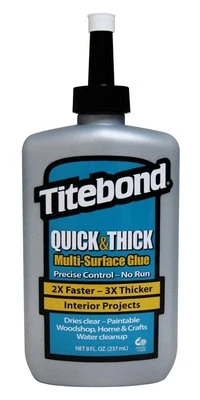 Titebond Quick & Thick Wood Glue, 8 oz (Formerly Trim & Molding Glue)