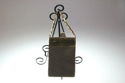 Bolso/cartera pequeño Doretto Br vintage años 50 gamuza y latón con forro dorado satinado Foto 1 de 4