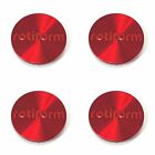4 Rotiforms Red Center Caps for 5L R154 BUC R157 BUC SPF R120 BLQ R110 FLG R134