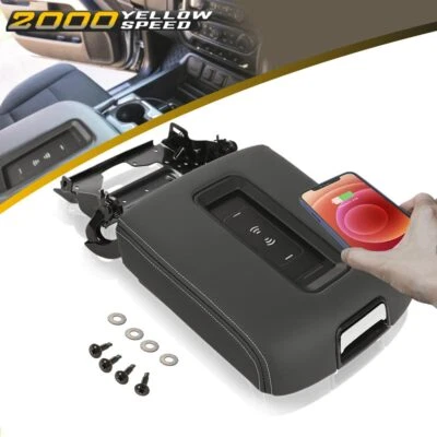 Fit For 15-19 Chevrolet Suburban W/ Wireless Charger Center Console Armrest Lid  Foto 1 de 4