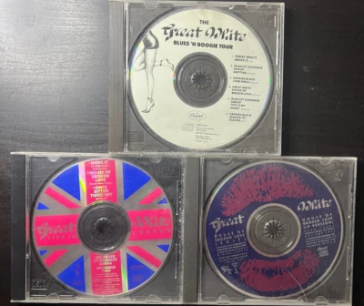 Lot Of 3 Great White Promo CD's 1989 1990 Live In London Blues n Boogie Tour Foto 1 de 4