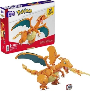 Mega Bloks Pokemon Charizard Pose it Set Pack 222 PCS With Poke Ball Pin New - Picture 1 of 4