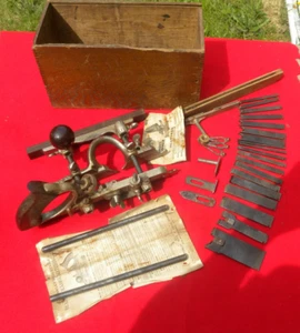 Antique Stanley 45 Combination Plane 19 Cutters Original Box Paperwork, pat. 84 - Picture 1 of 8
