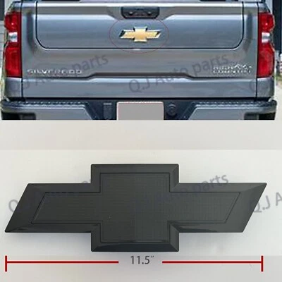 2014+ Rear Tailgate Black Bowtie Emblem Chevrolet Silverado 1500 2500 3500HD - Image 1 of 3