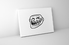 Troll Face Wall Art Meme - Framed Canvas  Meme Culture  - Gaming 4chan Trollface