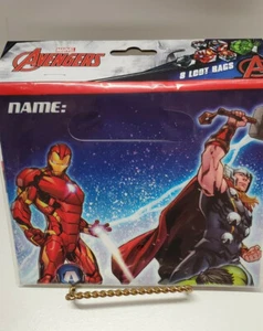 Bolsas de botín Marvel Avengers (8 por paquete) Capitán América, Hulk, Iron Man, Thor - Imagen 1 de 4