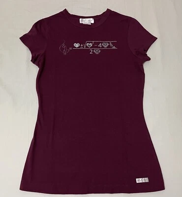 Camisa manga corta Baby Phat para mujer talla M borgoña Foto 1 de 4