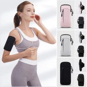 PU Wrist Bag Double-layer Phones Arm Pouch New Arm Sleeve  Universal - Zdjęcie 1 z 11
