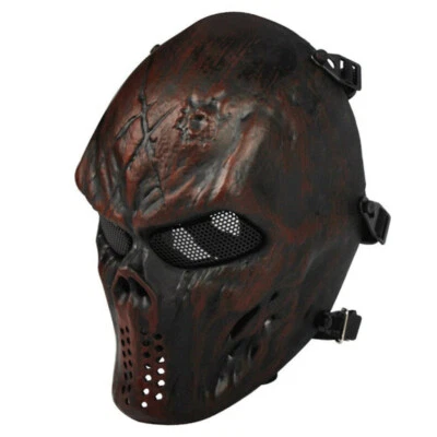 Halloween Full Face Mask Skull Masks with Metal Mesh for Cosplay Costume Party - Image 1 of 4
