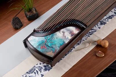 水墨丹青 'Pintura de tinta' Concierto Guzheng con pintura de laca sobre palo de rosa indio Foto 1 de 4