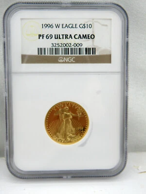 1996-W Proof American Eagle 1/4 oz $10 Gold Coin NGC PF 69 Ultra Cameo - Image 1 of 4