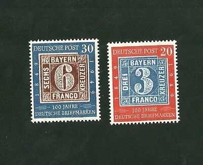 1949 Germany Scott #667-668 MNH Deutsche Post Stamps - Image 1 of 2