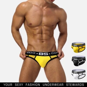 Paquete de 3 piezas calzoncillos calzoncillos de malla sexy para hombre ropa interior debajo de las bragas de algodón tiro bajo  - Imagen 1 de 17