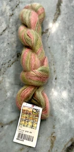 Mohair de seda Artyarn 70 % mohair súper infantil 30 % seda 25 g/230 yardas hilo rosa/verde - Imagen 1 de 5