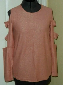 *COMO BLUSA TOP PUNTO AZUL TALLA PS SALMÓN BRILLANTE ELÁSTICA NUEVA CON ETIQUETAS - Imagen 1 de 2