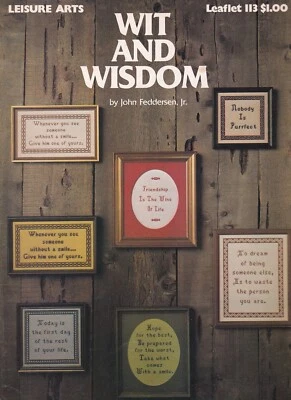 WIT AND WISDOM Alphabets Borders Cross Stitch Pattern Booklet Leisure Arts 113 - Image 1 of 2