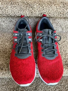 Asics Men's Red Synthetic Fiber/Leather Upper Sneakers. Size 13 - Picture 1 of 13