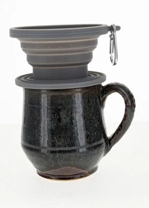 Silicone Collapsible Pour Over Coffee Dripper Reusable Cone Filter for Tea - Picture 1 of 6