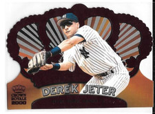 DEREK JETER RED BORDER 2000 PACIFIC CROWN ROYALE DIE-CUT 95 NY YANKEES HOF MVP