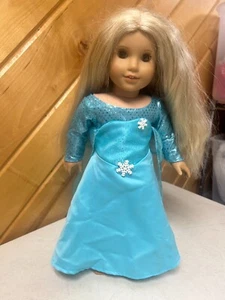 AMERICAN GIRL DOLL BLONDE HAIR FROZEN MOVIE ELSA DRESS PRETTY DOLL - Picture 1 of 9