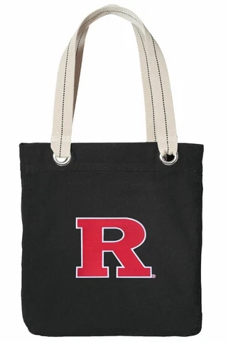 RUTGERS University Tote Bag Official RU Bags RICH COTTON CANVAS - FULLY LINED! Cover